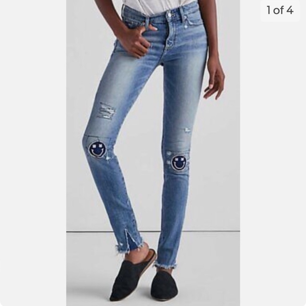 Lucky Brand Jeans Women’s Size 4 Ava Smiley Face Mid Rise Skinny Jeans